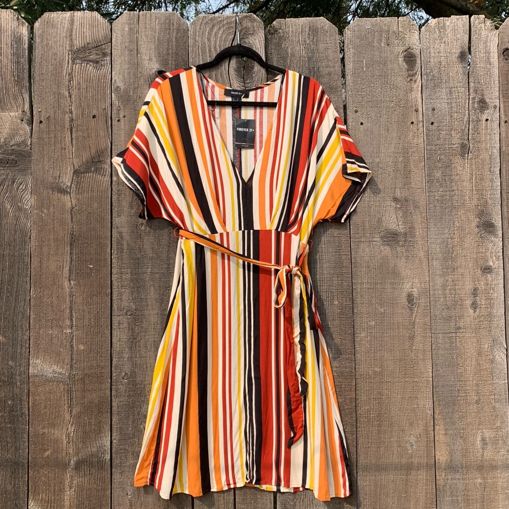 Rust/Cream/Black Dress